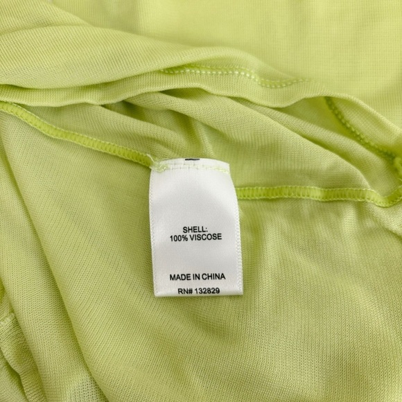GRLFRND Long Sleeve Mesh Tee in Electric Lime Size XS - Picture 10 of 12